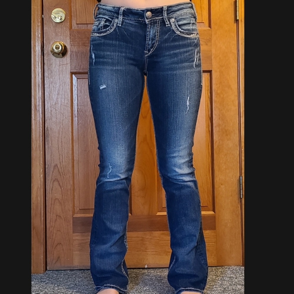 Silver Size 29W/33L Suki Jeans